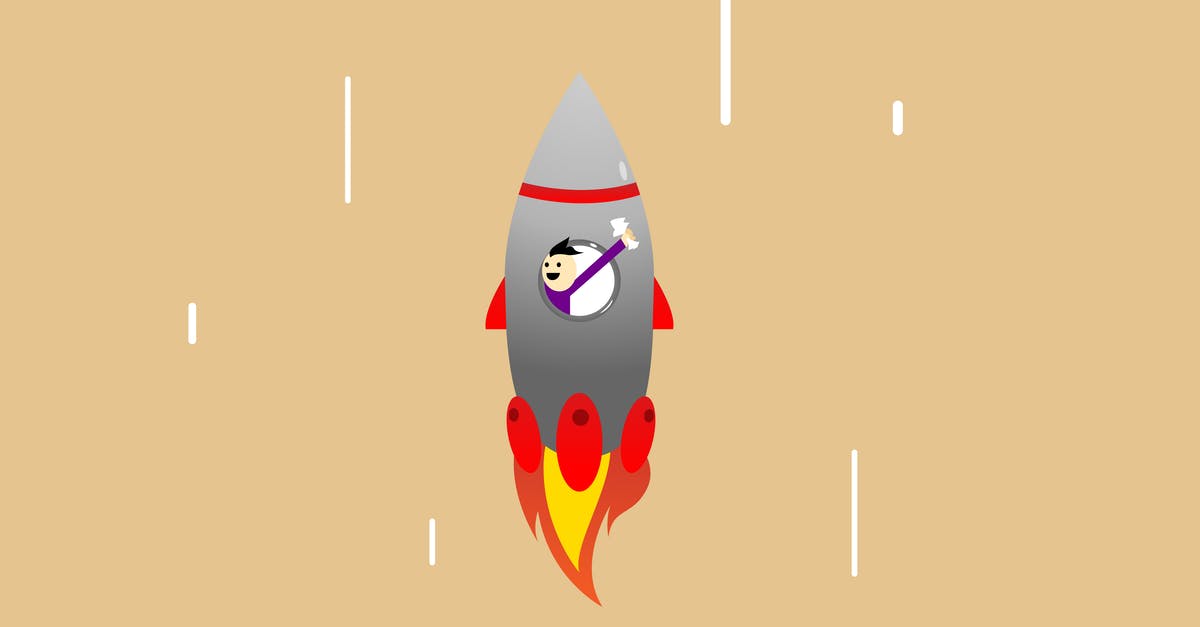 Attempting to launch Mass Effect 1's Startup Utility with little success - Vector illustration of cheerful man in flying rocket