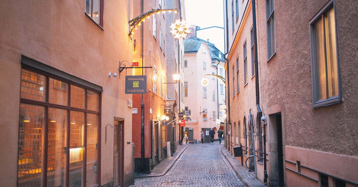 Best way to predict area of effect of area-effect spells? - Narrow pedestrian street between old residential buildings at twilight