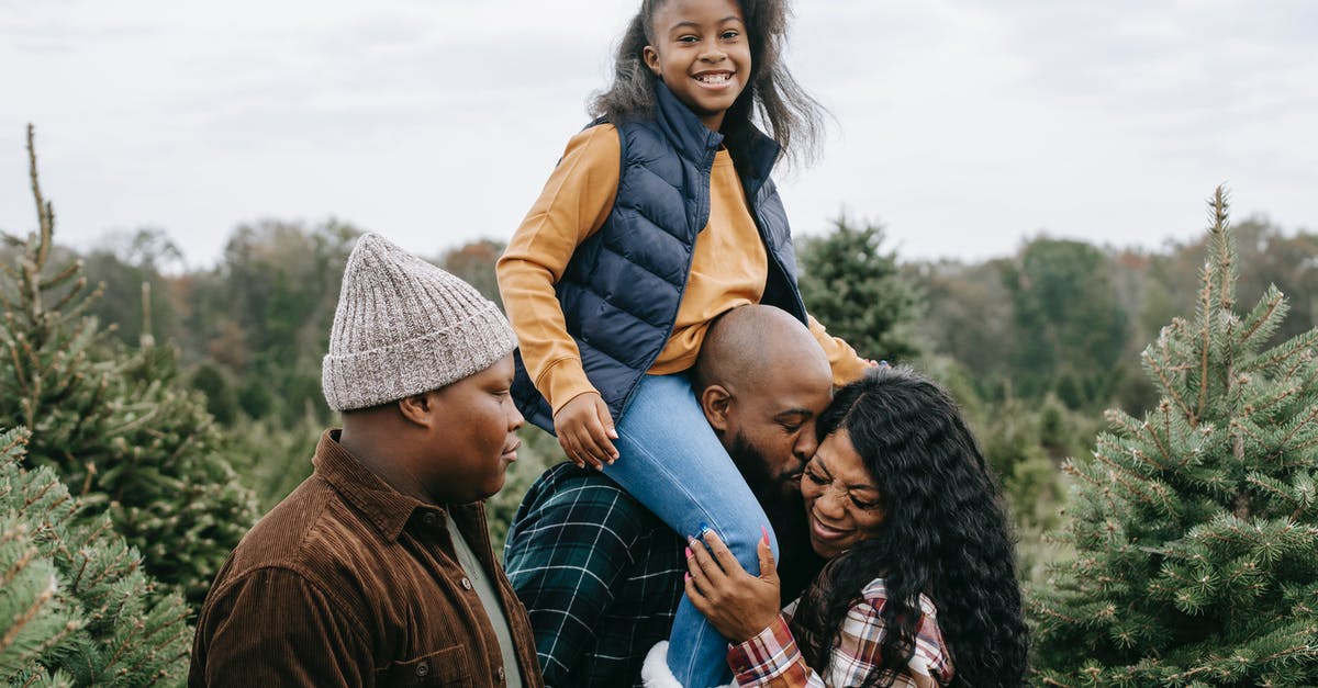 bonding characters you buy on fire emblem fates - Happy African American family hugging and kissing in green lush spruce under cloudy gloomy sky