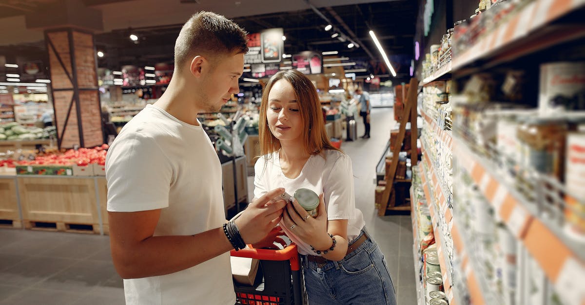 Can't sell Steam Cards, Can Sell Booster Packs? - Young couple selecting food in market