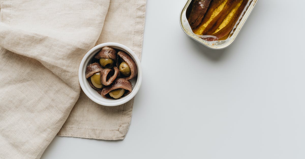 Can anyone recognize this game? [closed] - Close-Up Shot of a Can of Anchovies beside Olives