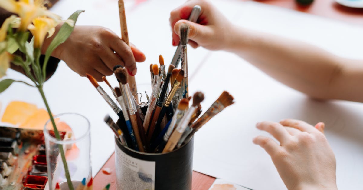 Can I get dunked on again? - People Getting Paintbrushes from the Can