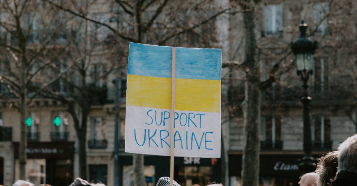 Civil War - what triggers this? - Large Group of People Holding Banner on Supporting Ukraine