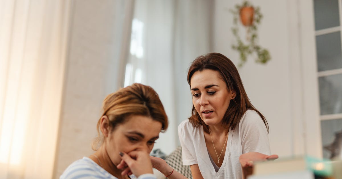 Command problem - Worried Women Talking at Home 