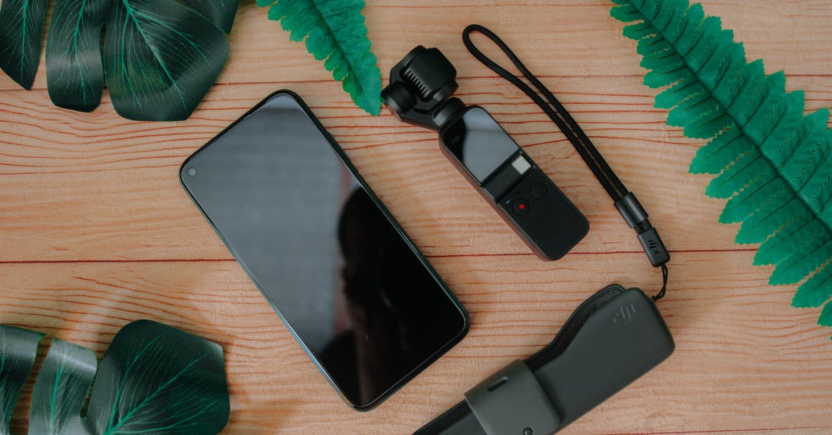 Copy a Steam game to a USB flash drive [duplicate] - Top view of mobile phone and mini handheld camera with flash drive composed on wooden table with green leaves of tropical plants