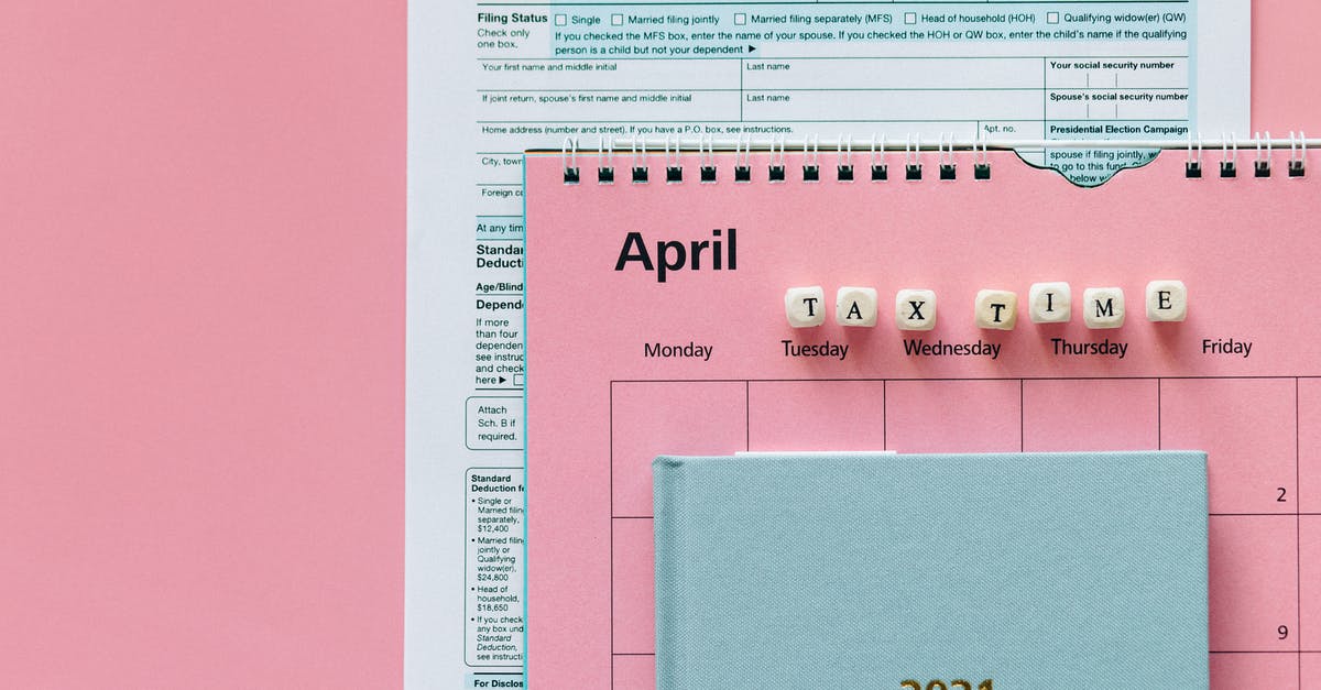 Did not working after year and a half - Tax Return Form and 2021 Planner on Pink Surface