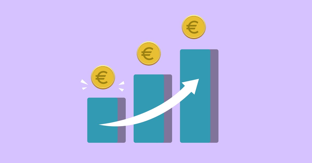 Do replacement DVDs save progress? - Vector illustration of income growth chart with arrow and euro coins against purple background