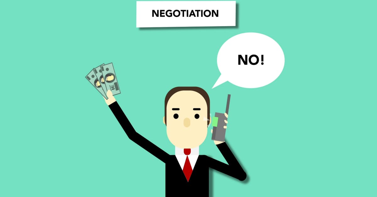 Do replacement DVDs save progress? - Concept illustration of man with money saying no to offer during business negations on phone