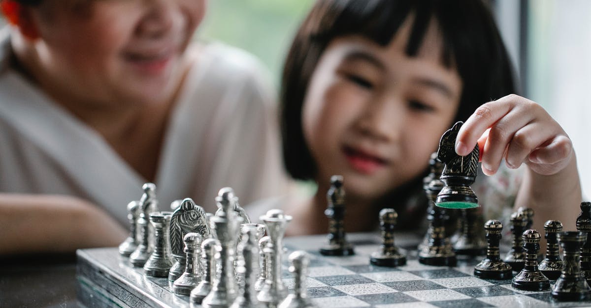 Does quitting the game make your bloodstain disappear? - Crop Asian grandmother and girl playing chess together