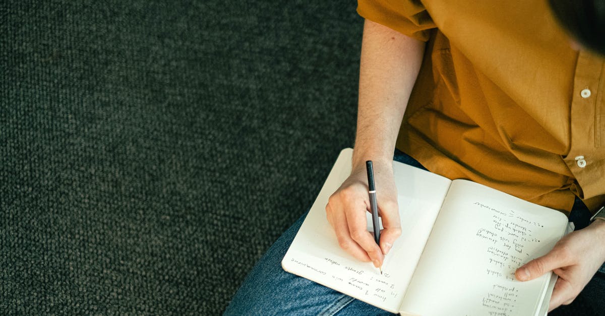 Does sitting around do anything? - Person Writing on a Notebook