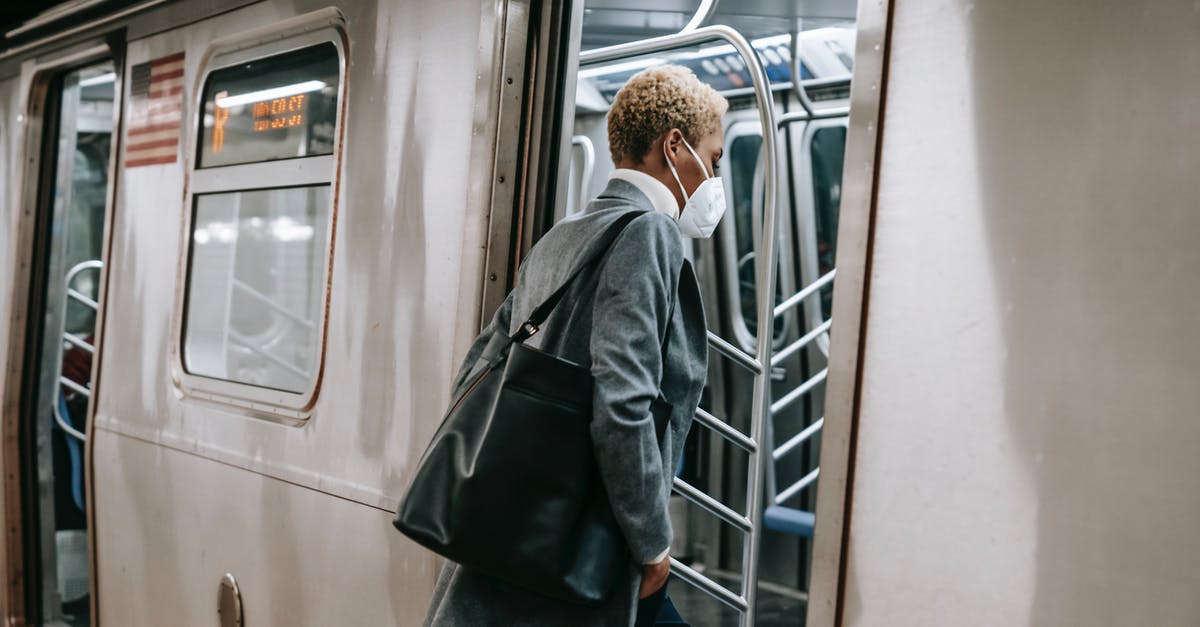 Dragon riding tamed Wolf problem - Black woman in mask entering metro train