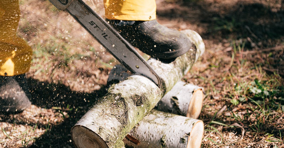 Dropper/hopper chains not working as expected - Person Using Chainsaw