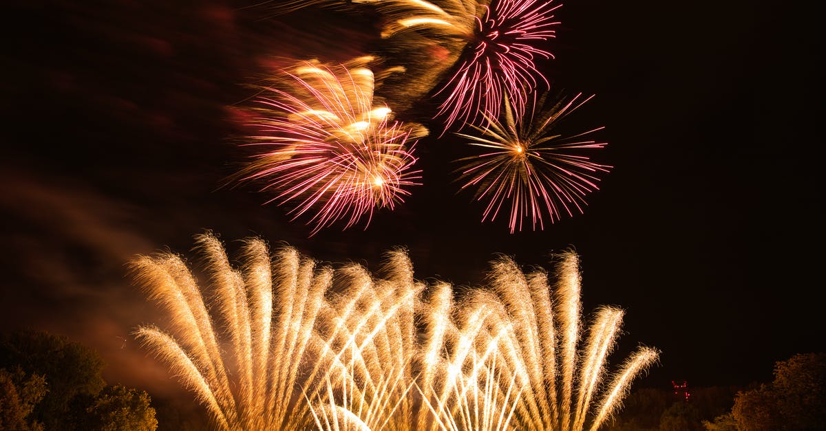 Effects of recursing - Fireworks Display during Night Time