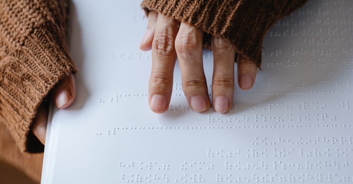 Elite Dangerous key bindings for Oculus Touch - Photo of Person Using Braille