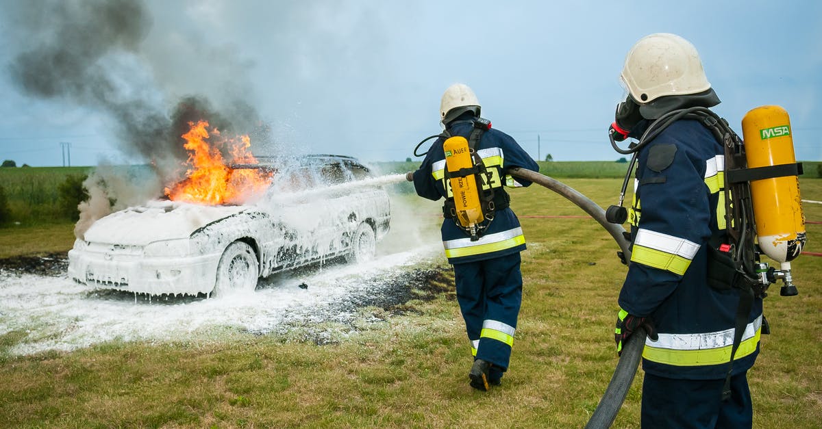 Fallout 4 crashes so hard it gives Steam a concussion - Firemen Spraying on Flaming Vehicle