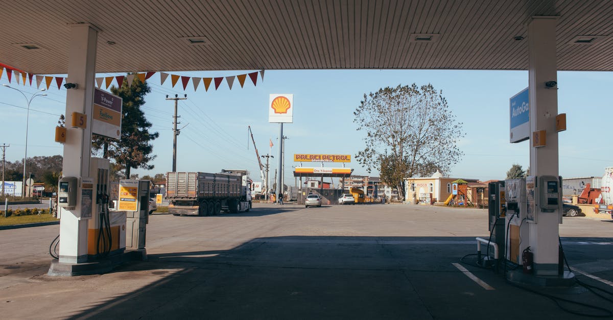 Fill and Replace command with prefilled dispenser? - Empty gas station with oil petrol dispensers located on highway for serving long distance vehicles