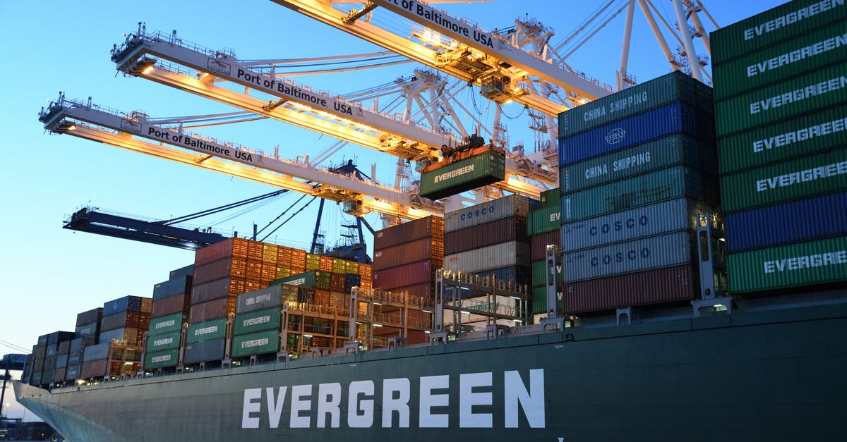 Find out the amount of Heavy Cargo required - Green and Gray Evergreen Cargo Ship