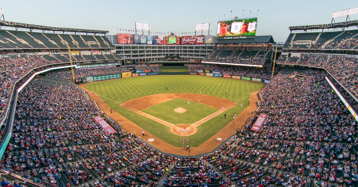 Grimer in Arena let the game crash - Aerial View of Baseball Field