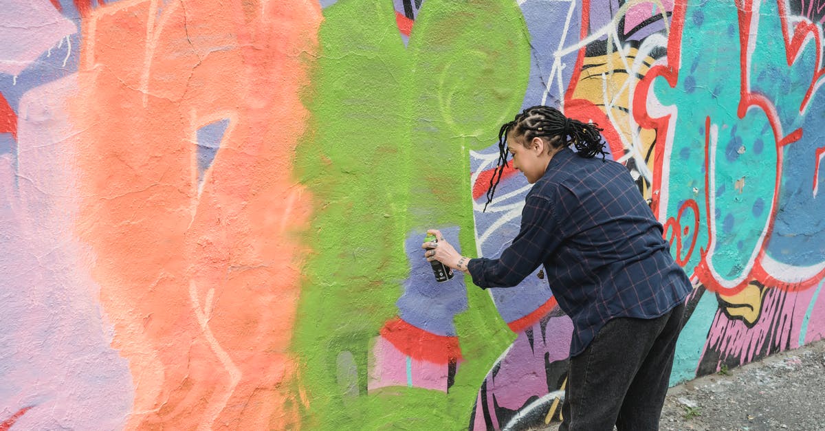 How can I guarantee that the skeleton forms of MissingNo appear? - Focused ethnic woman painting on wall