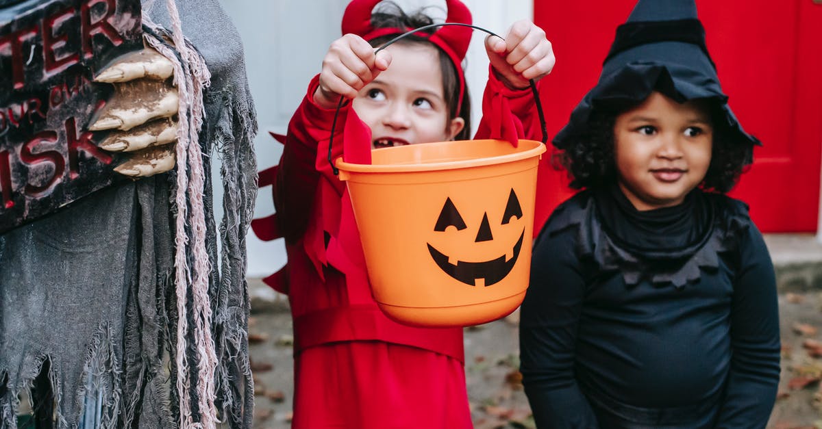 How do candies fall in Candy Crush Saga? - Multiracial kids in Halloween costumes near decorations