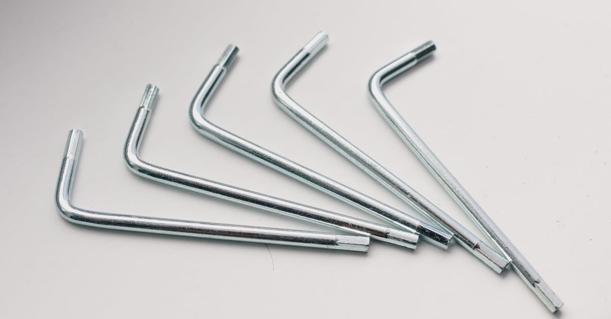 How do I build downwards? - Set of various metal hex keys