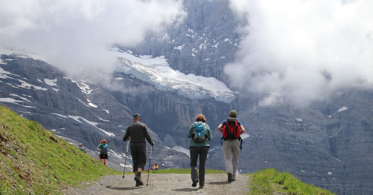 How do I climb the Broadway church? - People Walking on Gray Pathway Near Mountain Covered With Snow