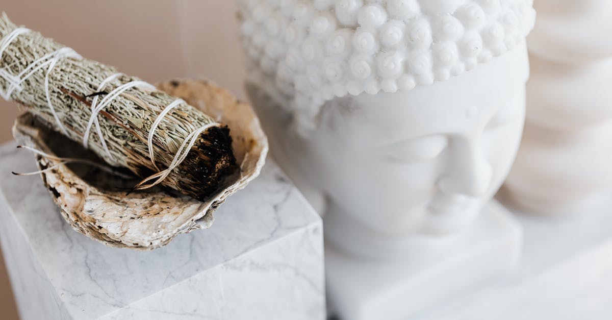 How do I enchant a stick with Knockback 3? [duplicate] - From above of sage candle in bowl placed on white marble shelf near plaster Buddha bust and creative shape vase for home decoration