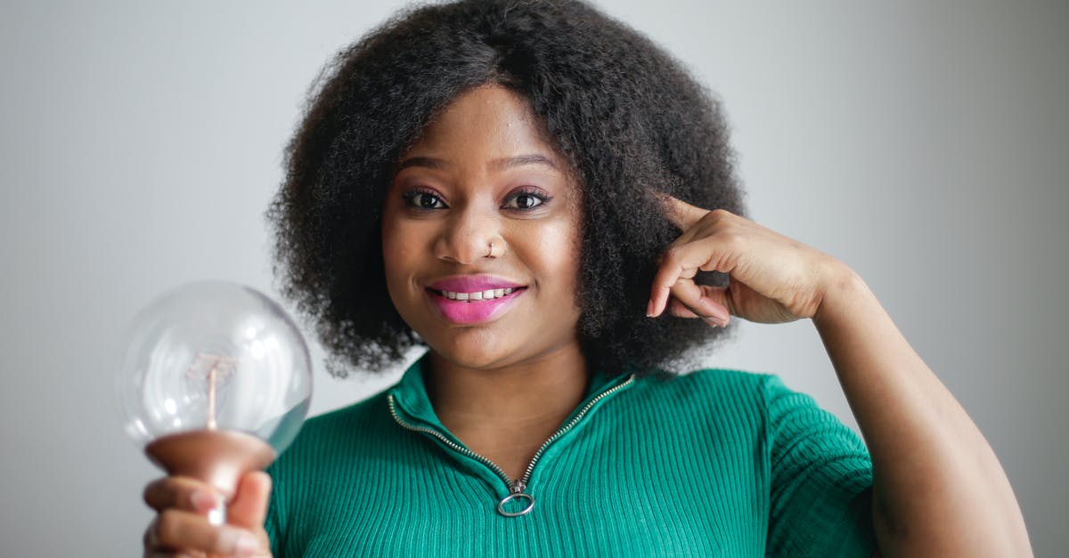 How do I improve Happiness in my Fallout Shelter? [duplicate] - Positive young African American lady holding light bulb in hand on gray background