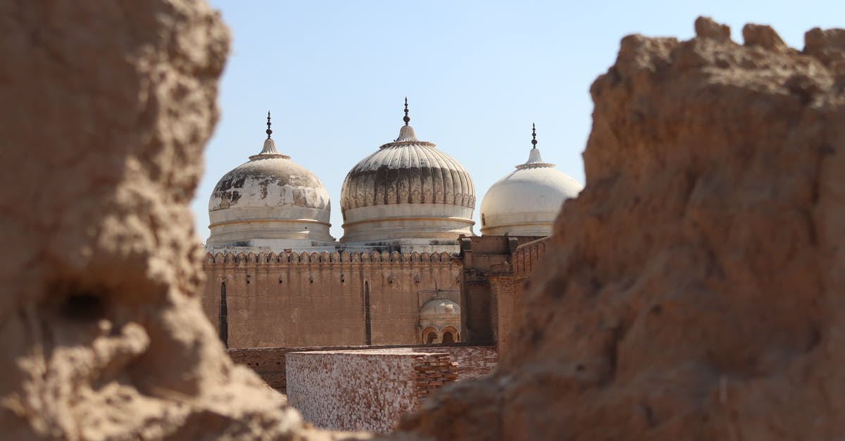 How do I ruin my own base? - Domes of ancient Abbasi Mosque located in arid desert on territory of Derawar Fort in Pakistan