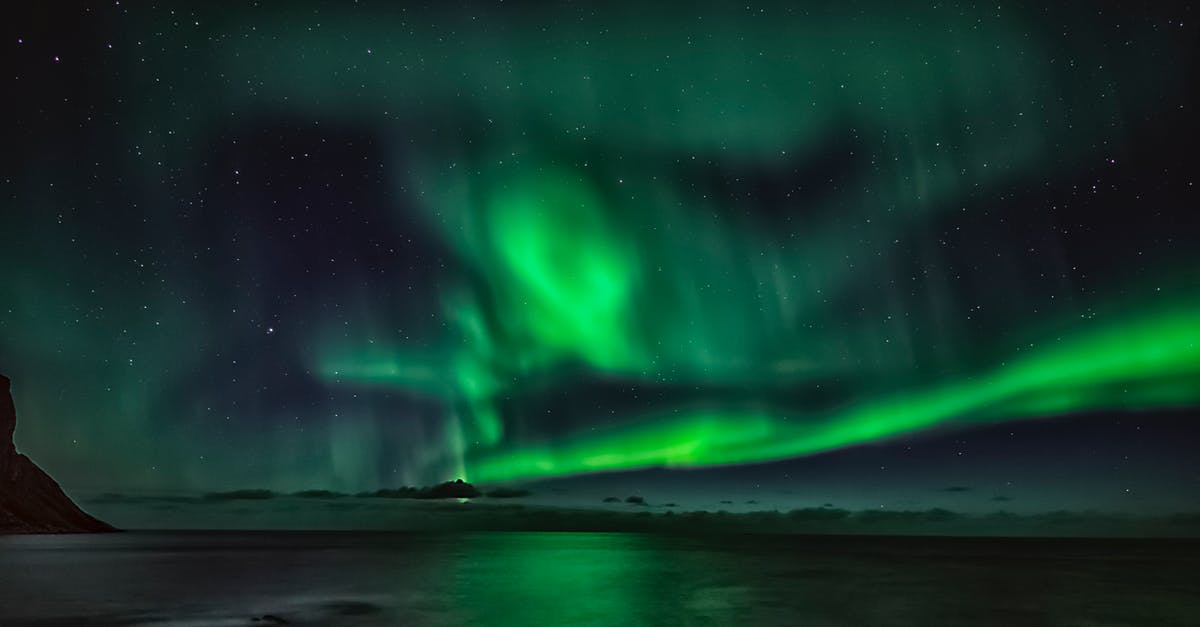 How do I view Mystery Files? - Starry night sky with green polar lights over waving ocean in mountainous terrain in winter