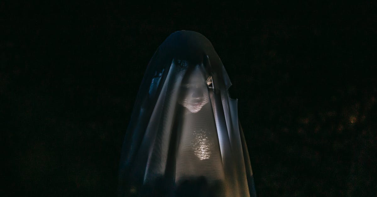 How do players find the more intricate secrets in the Dark Souls series? - Mysterious little girl standing in darkness covered with white blanket as ghost and shining flashlight on face How do players find the more intricate secrets in the Dark Souls series? - Mysterious little girl standing in darkness covered with white blanket as ghost and shining flashlight on face