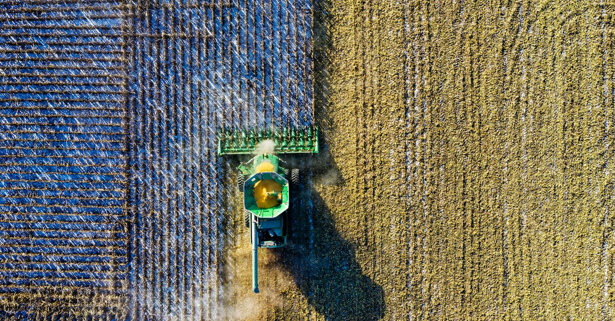 How do you throw your drone without going on cams? - Aerial Shot of Green Milling Tractor