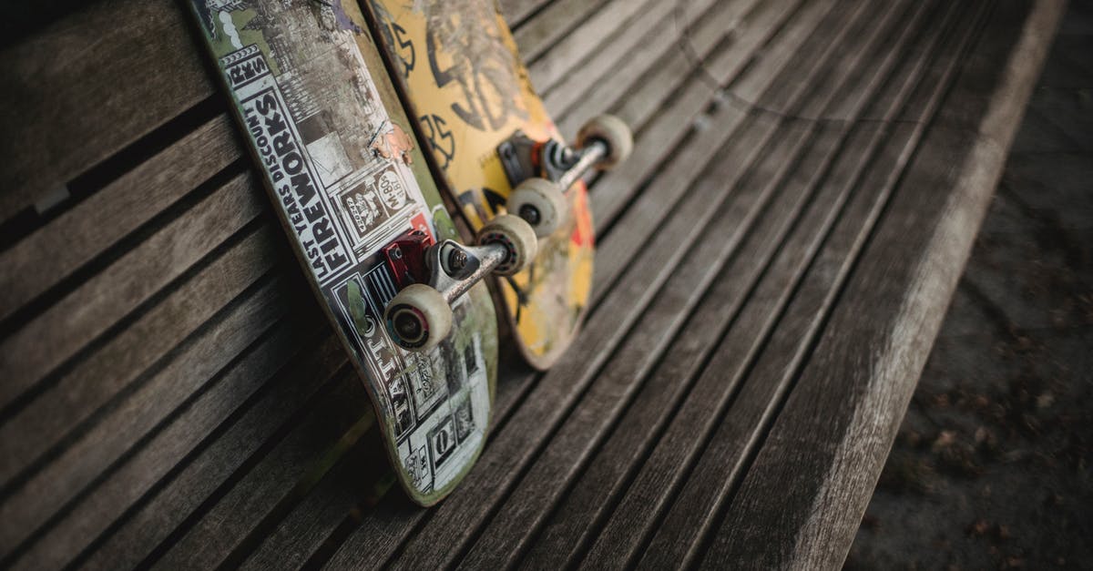 How fast do skills degrade? - Boards with rollers for skateboarding placed on wooden bench in park in daylight