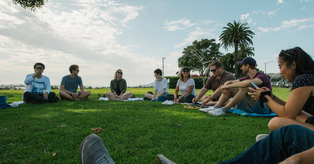 How many faces are in this tree? - People  Sitting on Grass