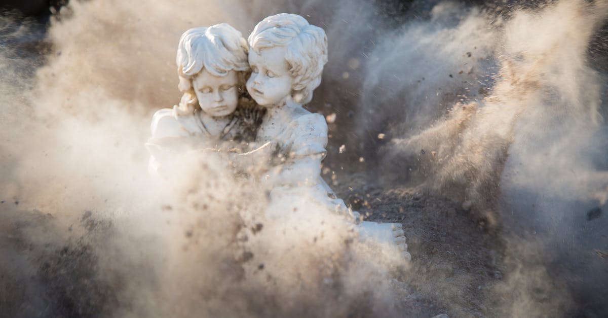 How to buy a Final Blast - Two White Concrete Statues Covered by Dust