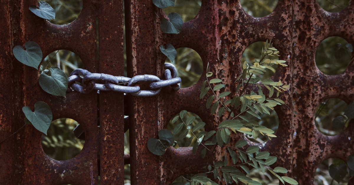 How to make an iron golem follow and protect me? [closed] - Closed old metal gates attached with chain links placed in rural area with green leaves on summer day