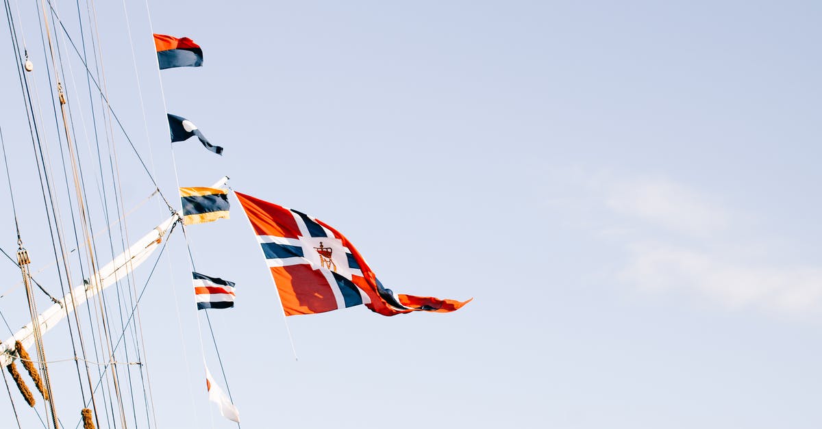 How to quickly enrage a wave many times - Various flags waving on rope against blue sky