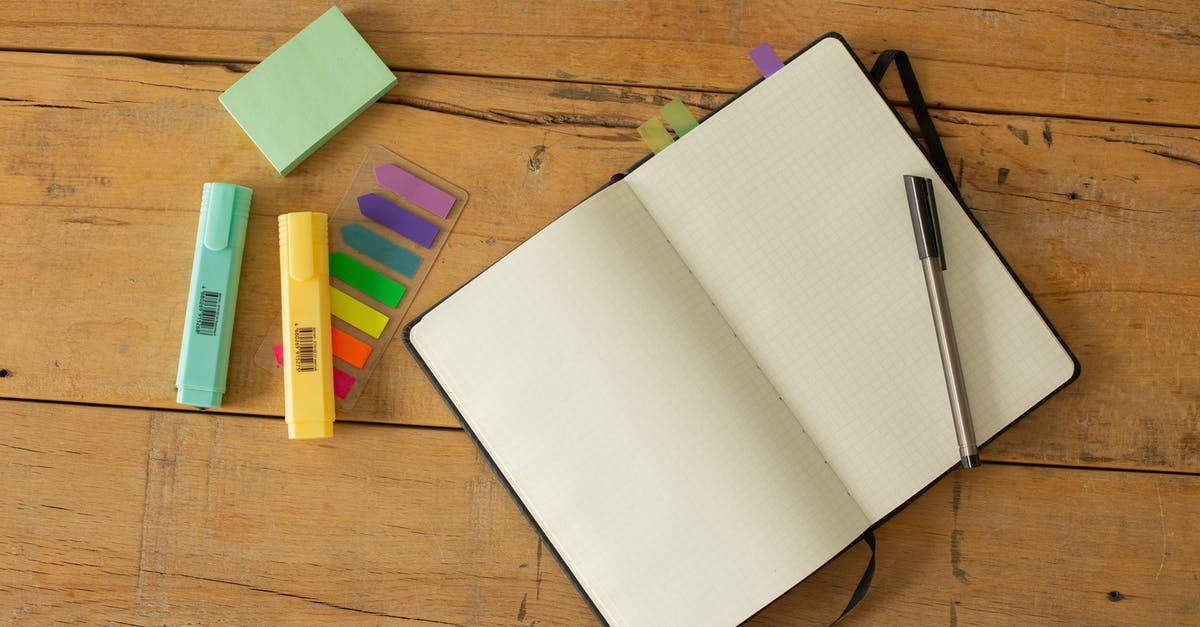 How to set a new baseline heart rate? - Top view of opened sketchbook with blank pages and pen with coloured markers and bookmarks arranged on wooden desk