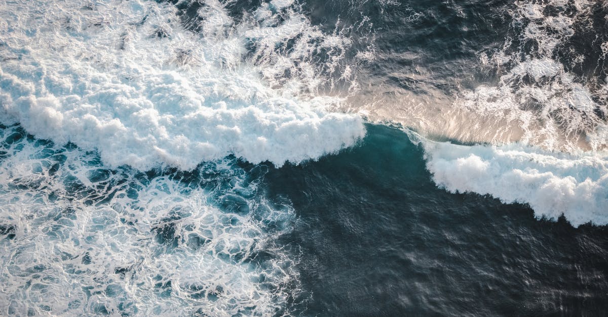 How to summon a mob with an effect - Stormy ocean with foamy waves in daylight