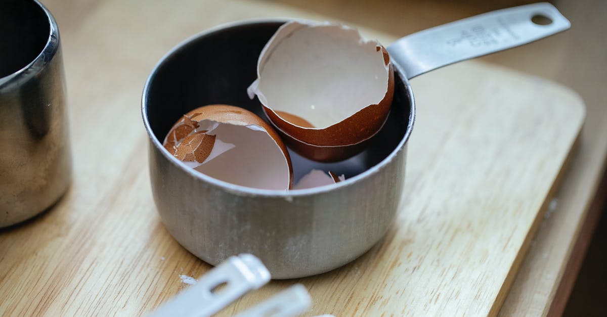 Is Min Min's Final Smash Pre-rendered? - From above of stainless steel scoop with crashed eggshells placed on wooden table in kitchen in daylight