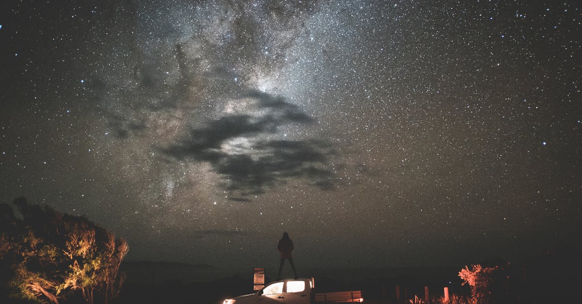 Is there a better way to select star systems in the 3D Galaxy Map? - Traveler standing on car at starry night