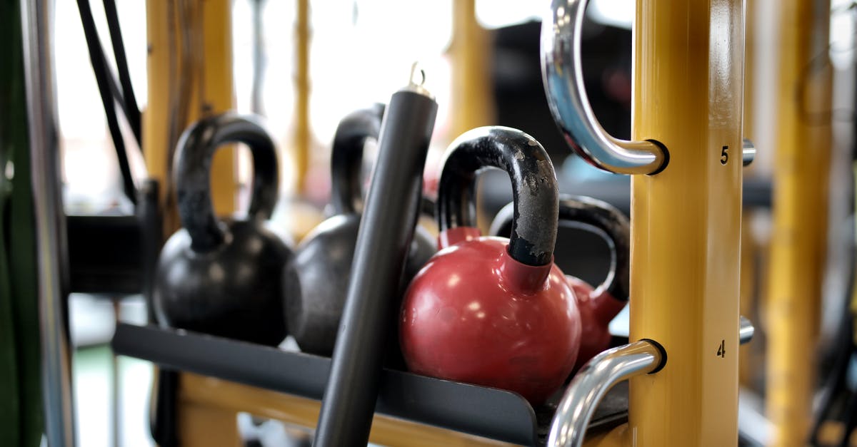 Is there a Pokemon evolution line that fits the Sphinx's riddle? - Set of different kettlebells placed in row on metal platform on modern fitness equipment in sport center