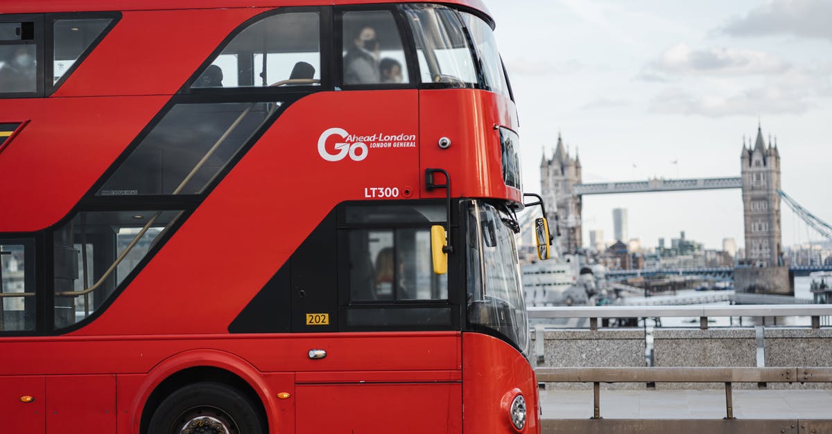 Is there a way to use the old menu? - Modern bus driving along river against bridge