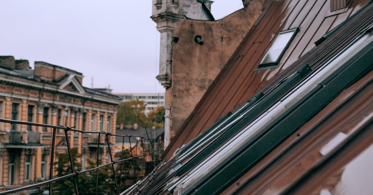 Make barrier blocks visible - Roof of residential building in town