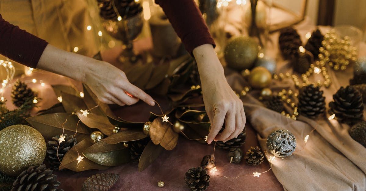 Making Samorost 3 moths vibrate: general rules - Close-up of Woman Making Christmas Light Decorations