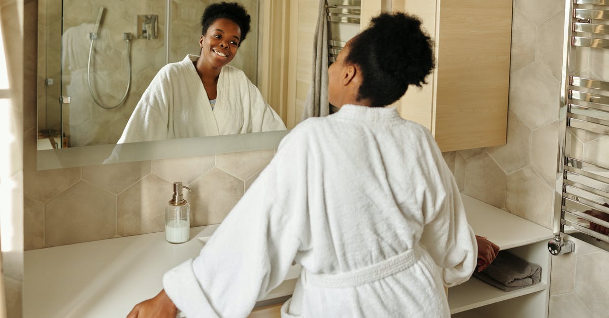 Missing reflection - Man in White Robe Standing in Front of Mirror