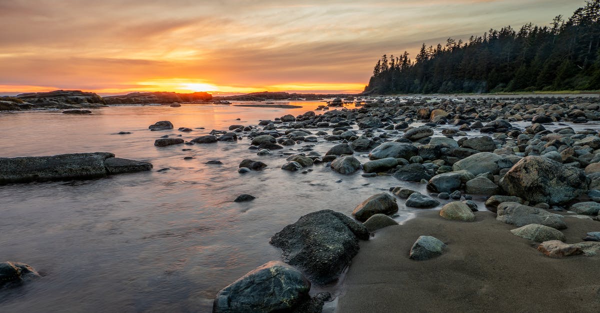 N64 Zelda Rumble on Wii? - Rocky Shore With Rocks on the Shore during Sunset