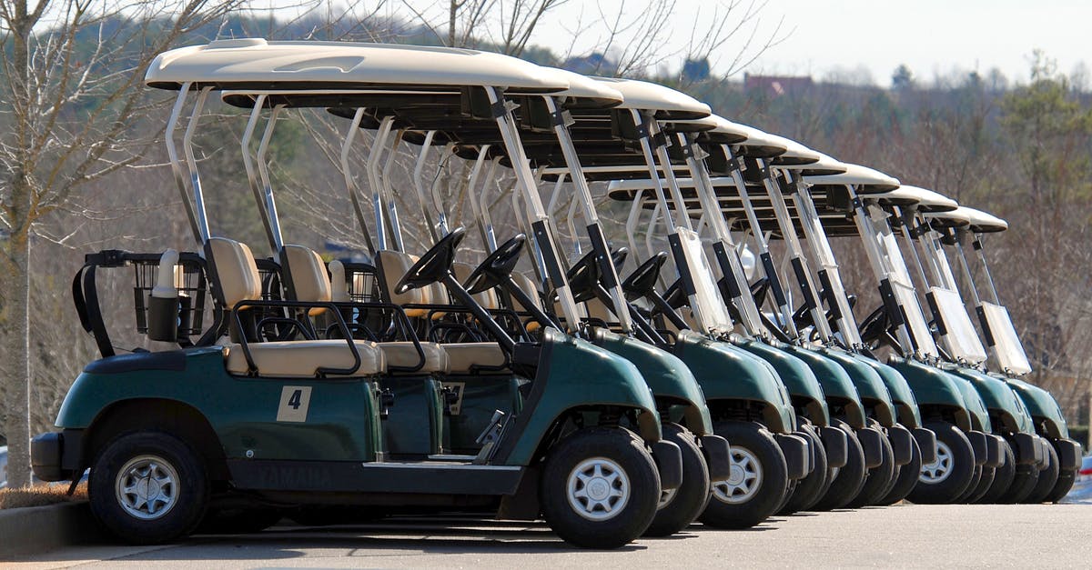 Play a course created by another local user - Blue-and-white Golf Carts