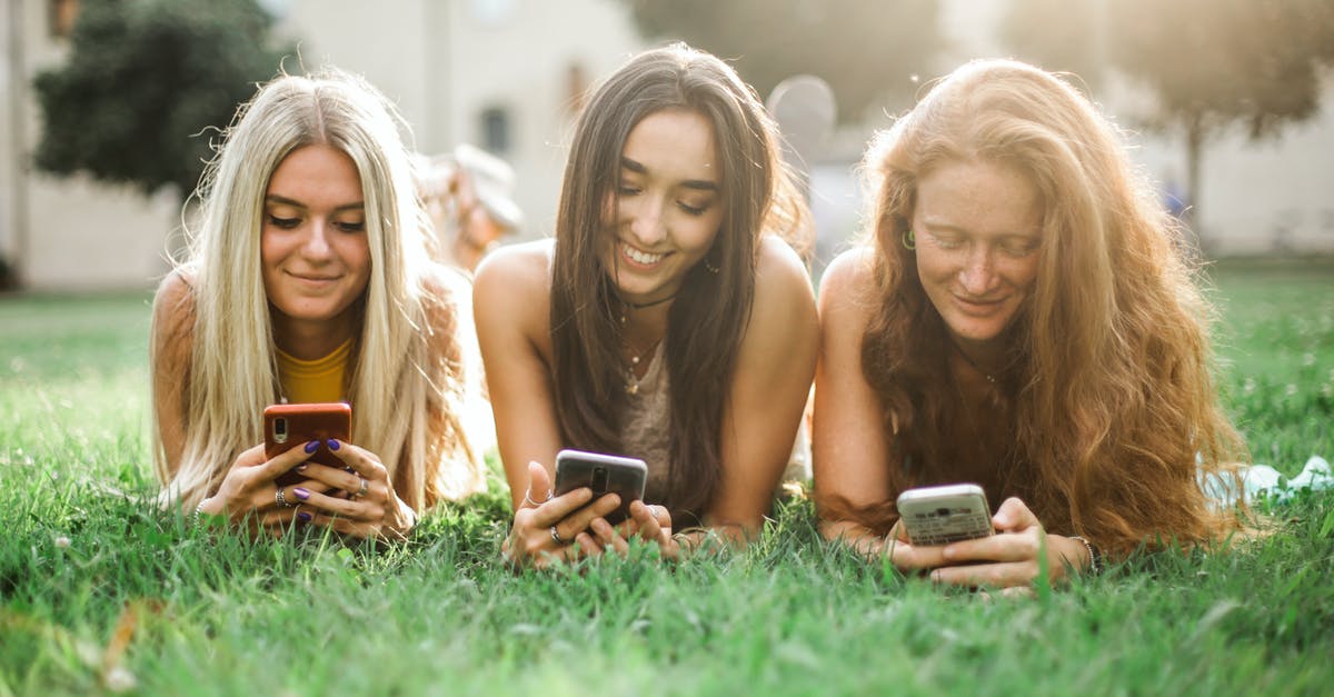 PS2 slim having trouble in multiplayer selection - Female friends browsing smartphone on lawn