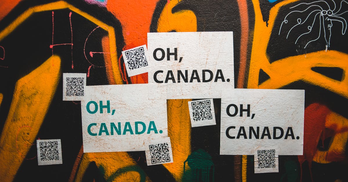 QR codes visible in "The Talos Principle" that shouldn't be - Colorful graffiti wall with Oh Canada inscription and QR codes on city street